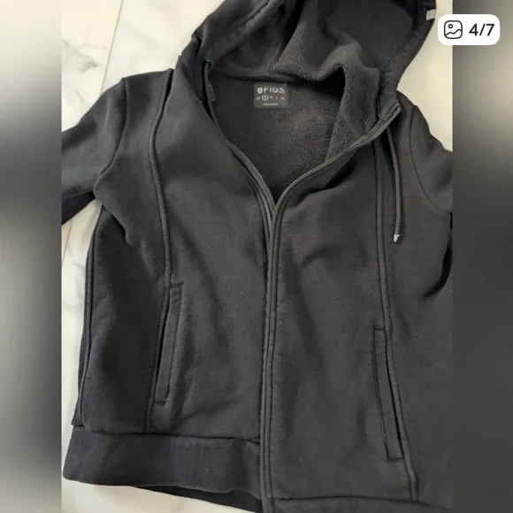 Figs Charcoal Zip-Up Hoodie - Picture 1 of 1